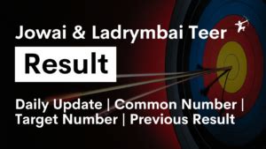 jowai ladrymbai teer result previous|Jowai Ladrymbai Teer Result Today.